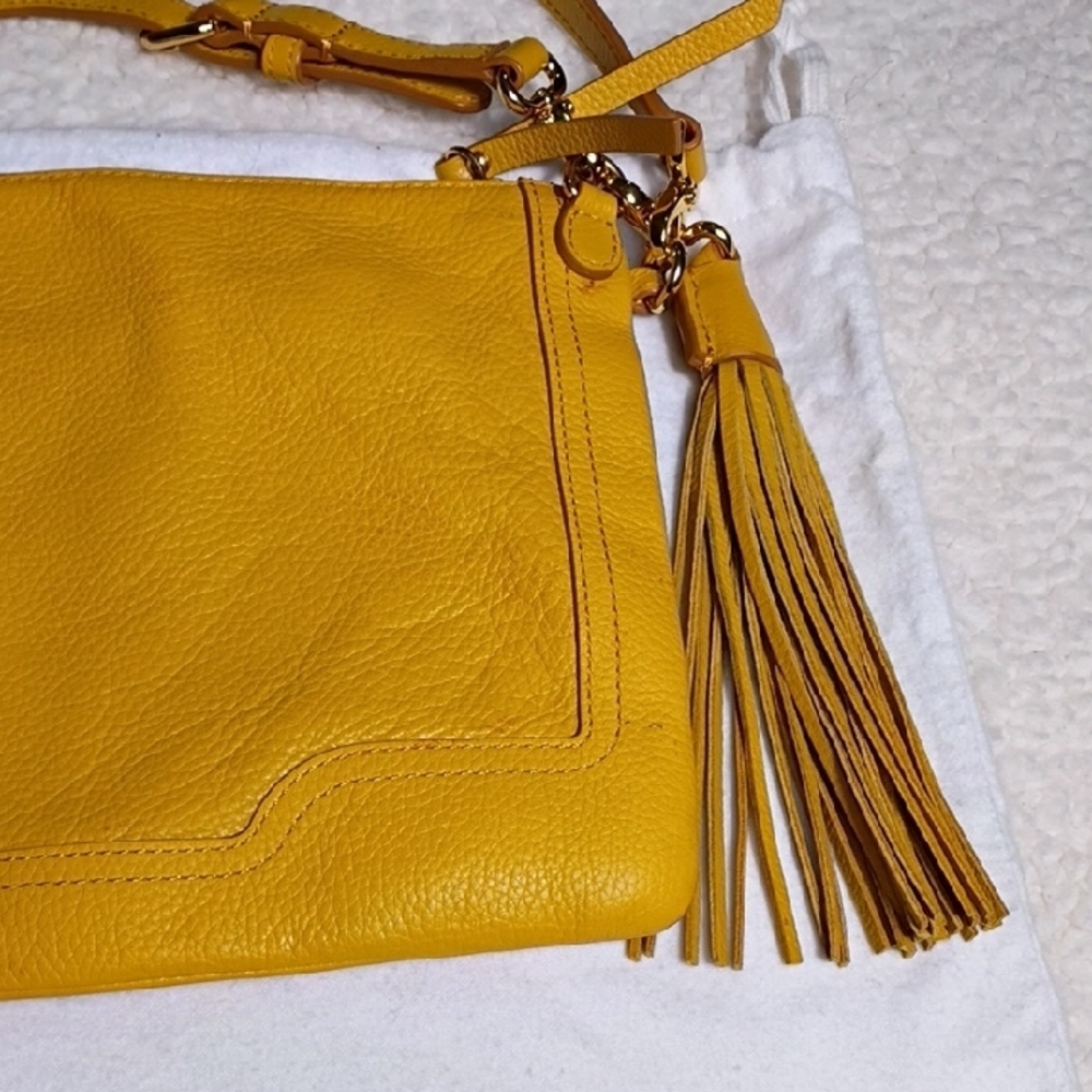 Banana Republic Mustard Leather Crossbody Bag - Picture 2 of 16